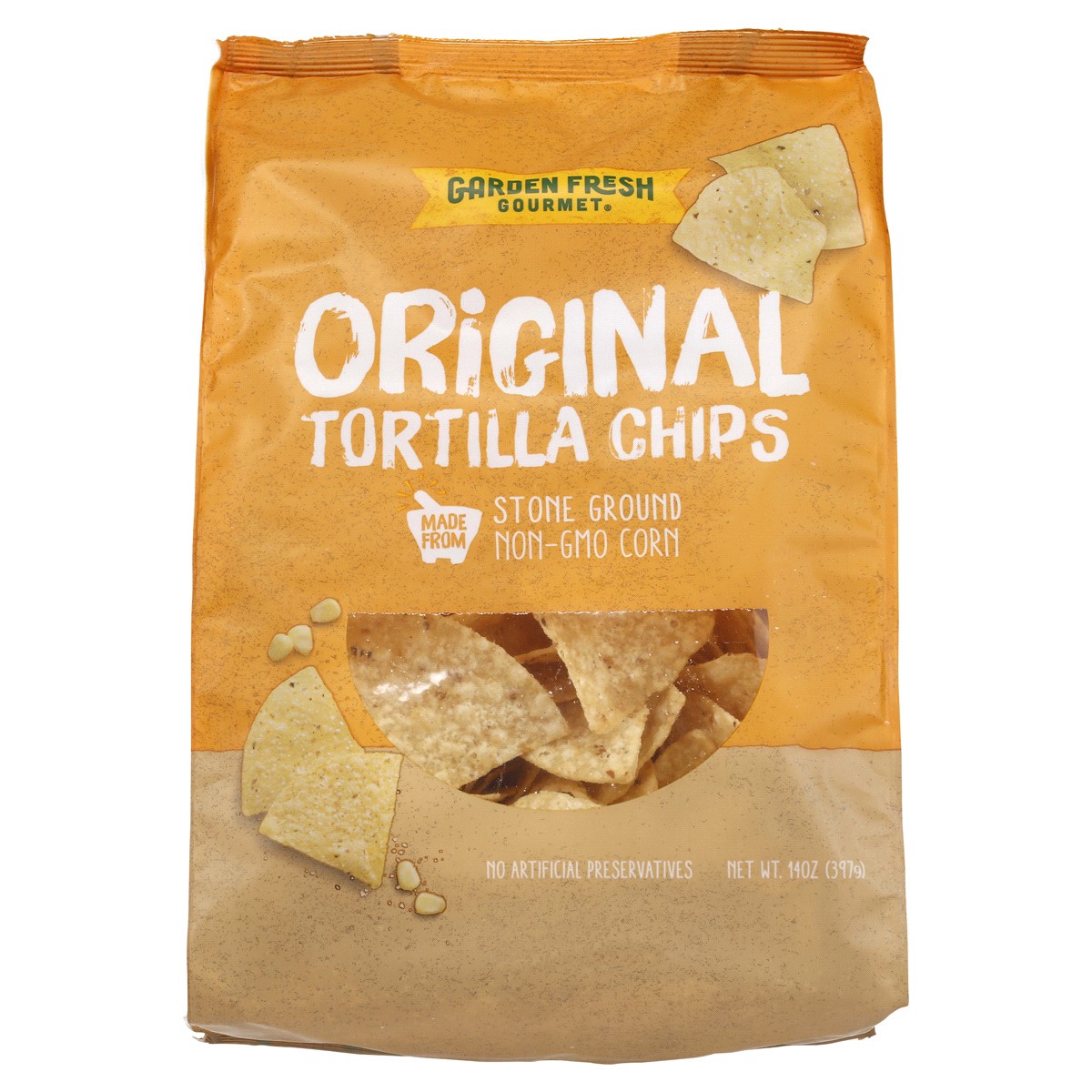 slide 1 of 5, Garden Fresh Gourmet Original Salted Kettle Style Tortilla Chips, 14 oz, 14 oz