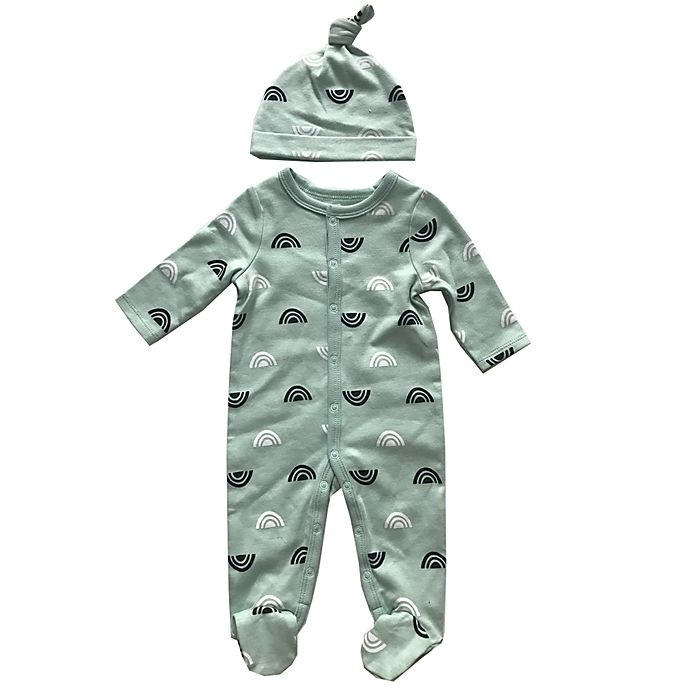 slide 1 of 1, Sterling Baby Footie 9M Sage Green Cloud w/hat, 1 ct