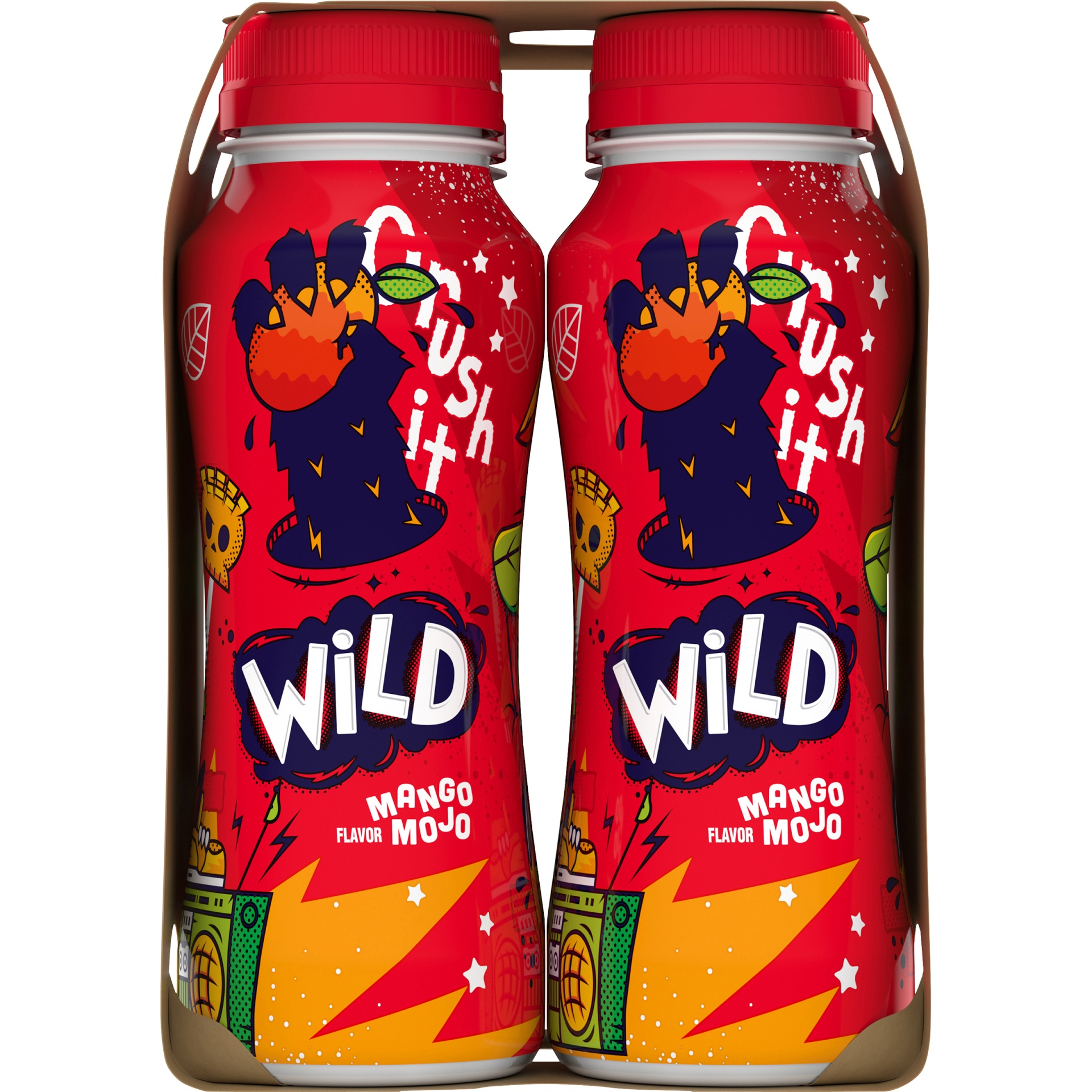 slide 4 of 5, Wild Danimals Mango Mojo Nonfat Yogurt Drinks 4Pk, 4 ct; 7 fl oz