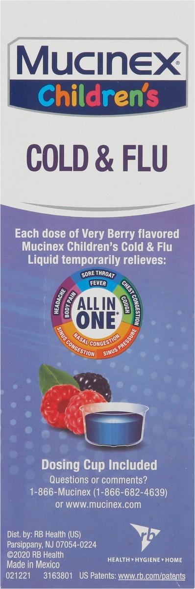 slide 8 of 9, Mucinex Children's Multi-Symptom Cold and Sore Throat Relief Liquid - Very Berry - 4 fl oz, 4 fl oz