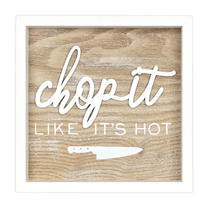 slide 1 of 1, Prinz Chop It Like It's Hot'' Wood Rev Box Wall Art - Natural'', 8 in x 8 in