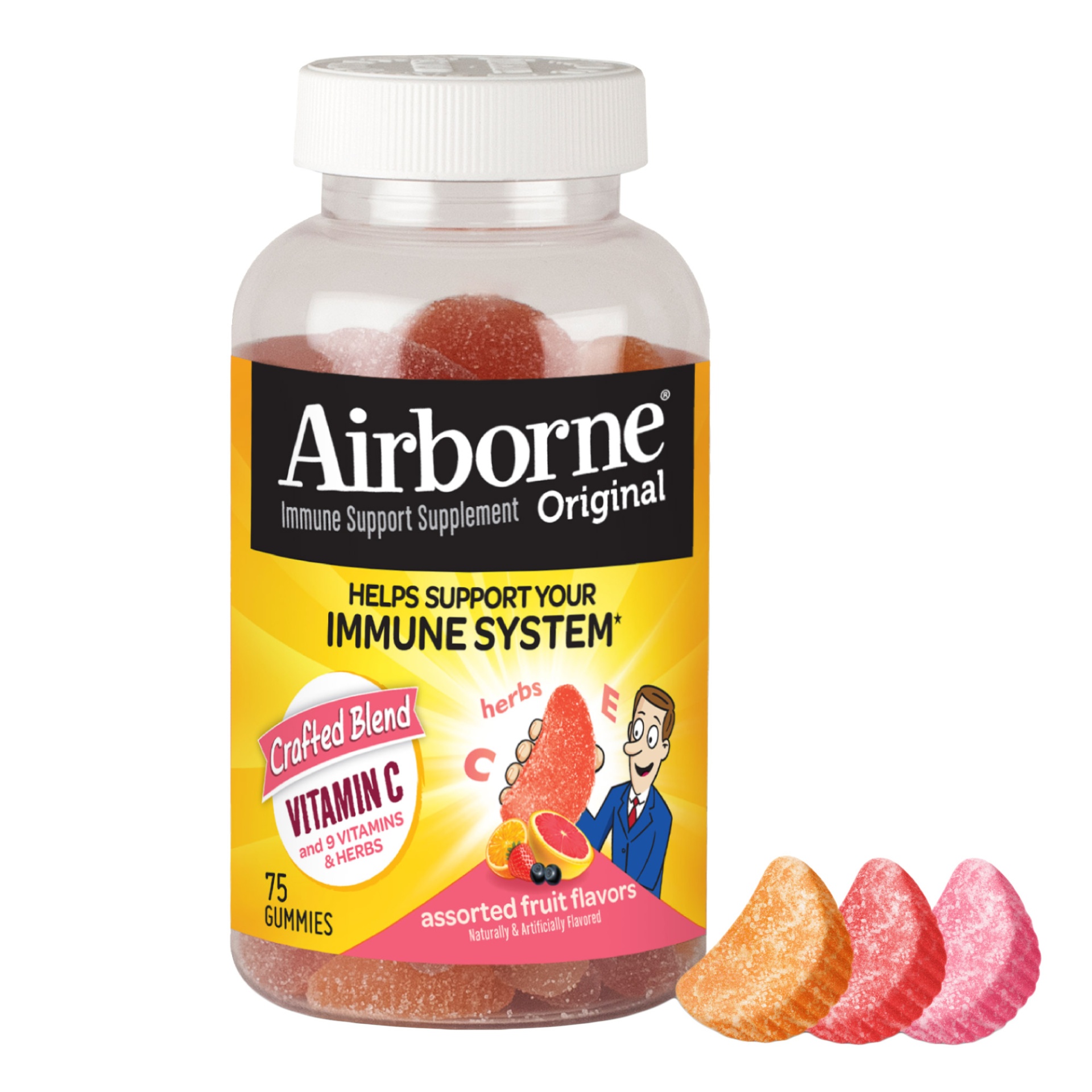 slide 1 of 2, Airborne Immune Support Gummies, 75 ct, 75 ct