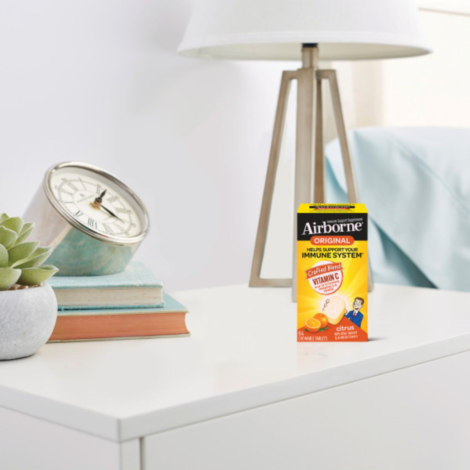 slide 4 of 4, Airborne Citrus Immune Support Supplement 64 Chewable Tablets, 64 ct