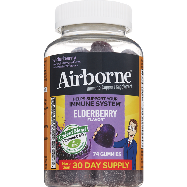 slide 1 of 1, Airborne Elderberry Gmy, 74 ct