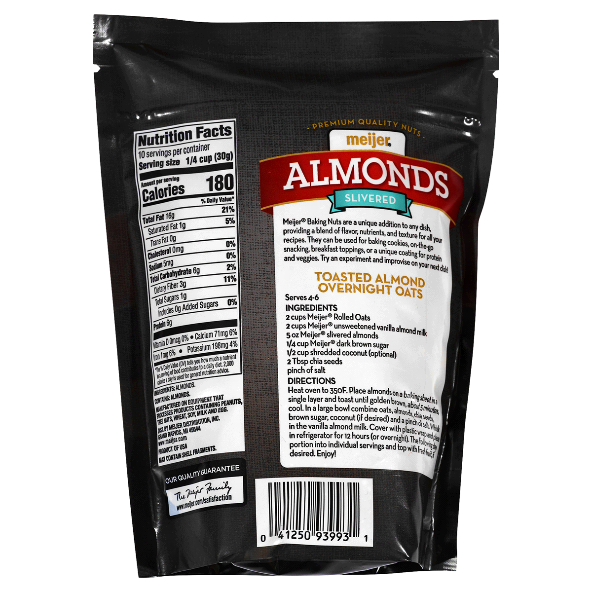 slide 2 of 2, Meijer Slivered Almonds, 10.6 oz