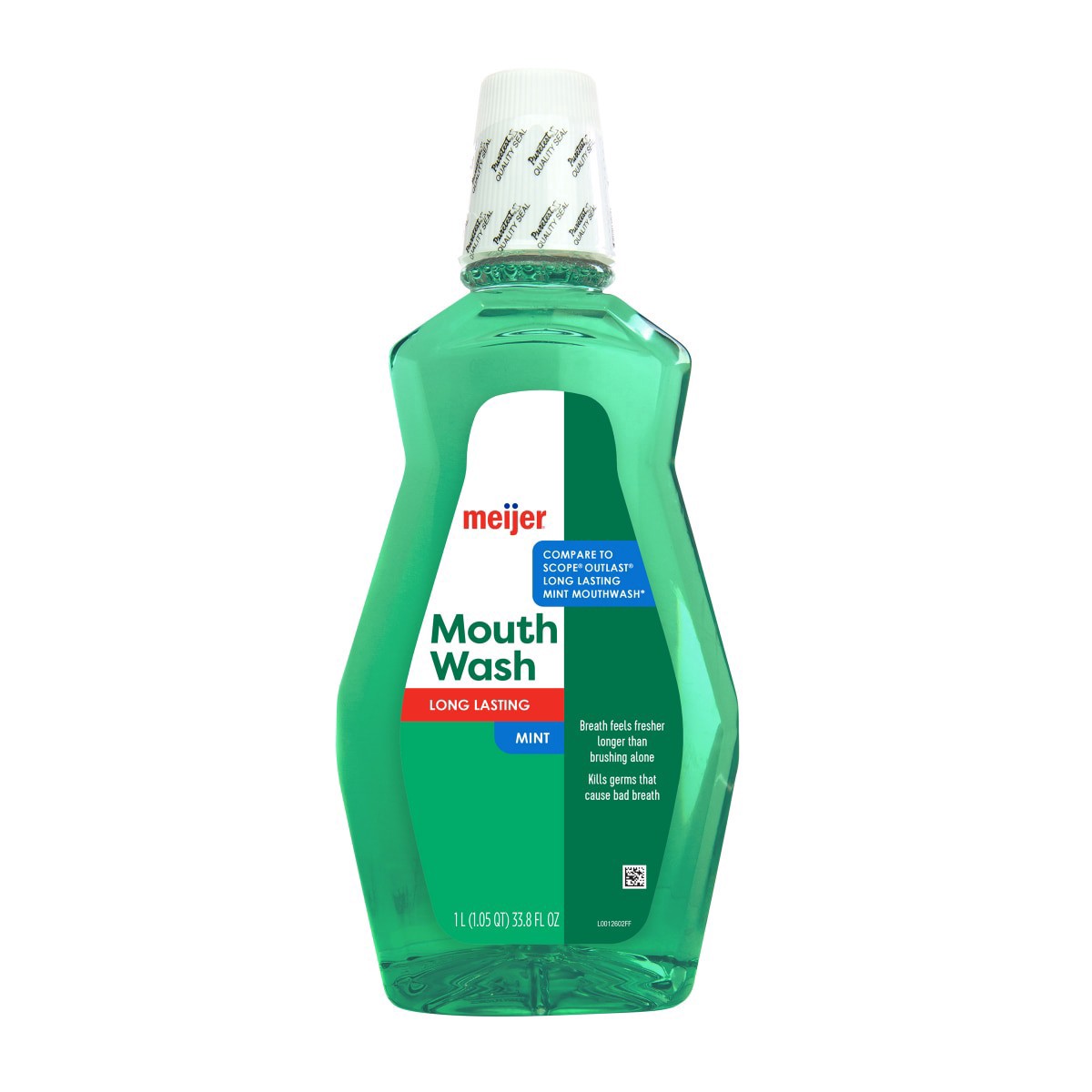 slide 1 of 5, Meijer Long Lasting Mouthwash, Mint, 33.8 oz