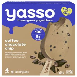 Yasso Yasso Frozen Greek Yogurt Bars Coffee Chocolate Chip Bars 3.5fl oz bars