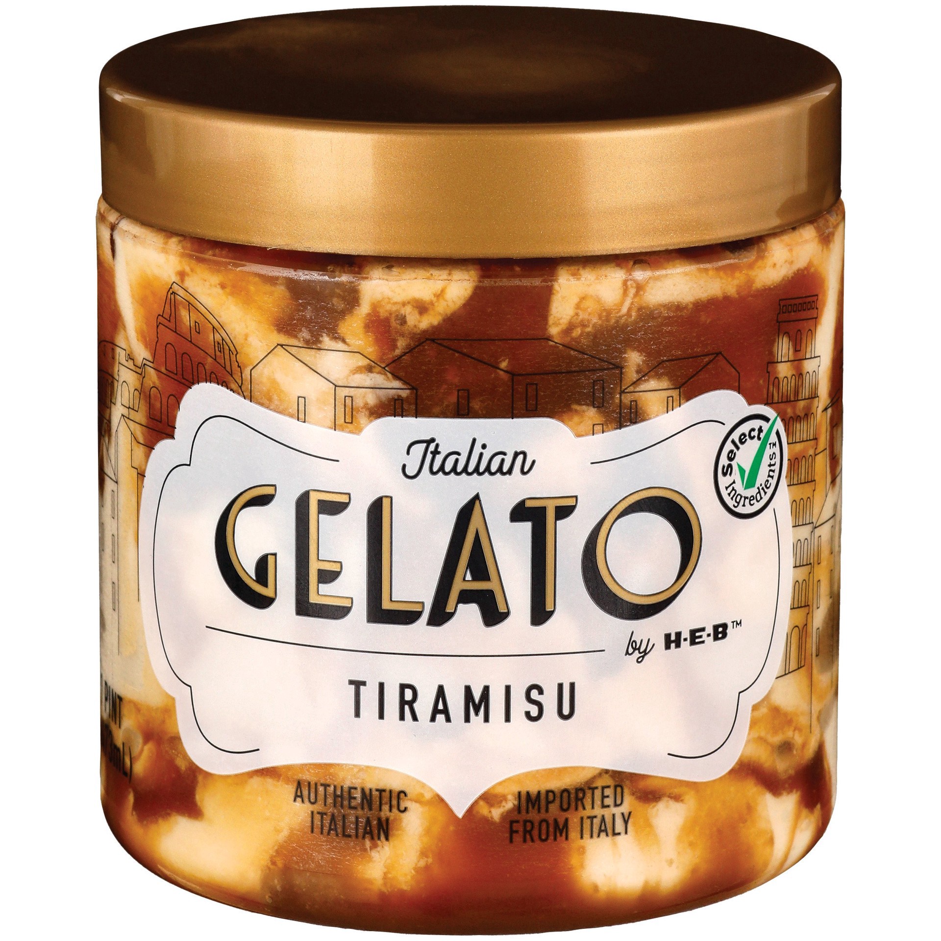 slide 1 of 1, Italian Gelato by H-E-B Tiramisu Gelato, 16 oz