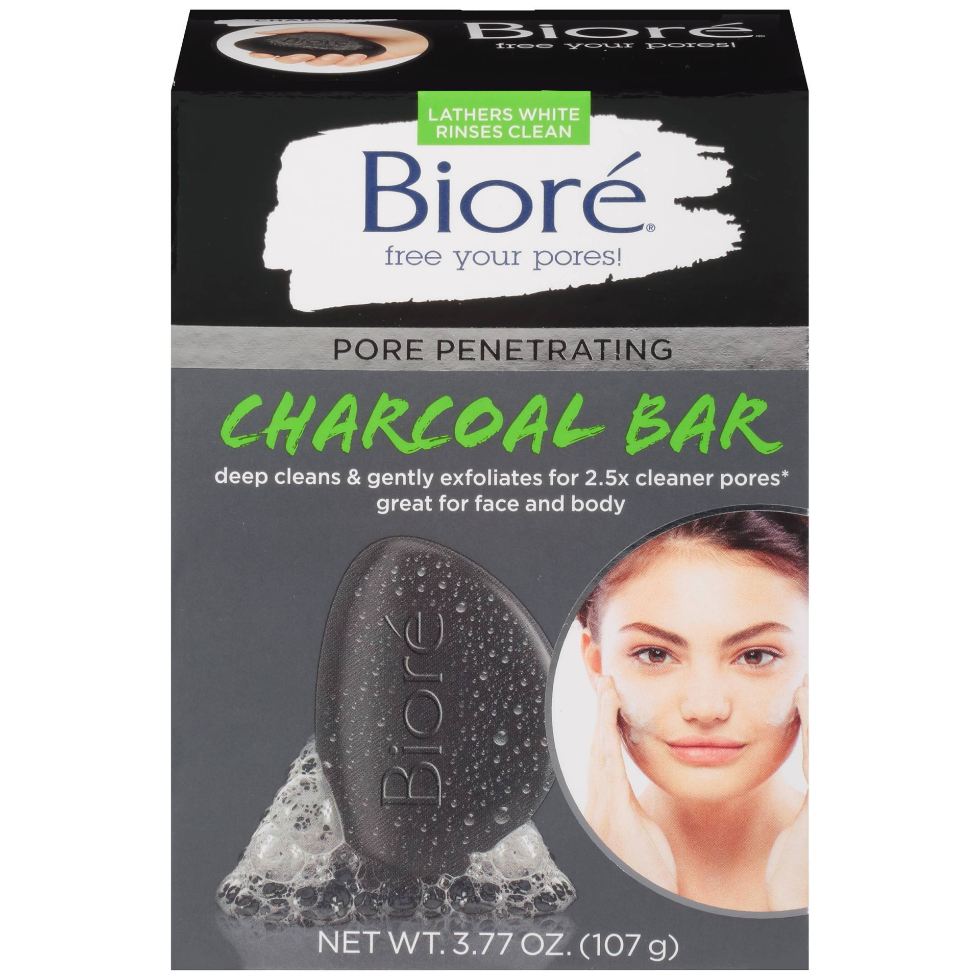 slide 1 of 7, Biore Pore Penetrating Charcoal Bar, 3.77 oz