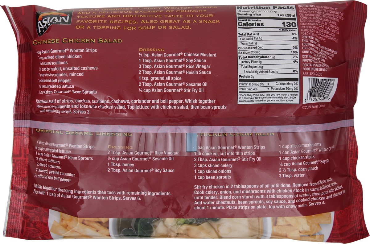 slide 3 of 14, Asian Gourmet Wonton Strips, 13 oz