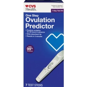 slide 1 of 1, CVS Health One Step Ovulation Predictor, 7 ct