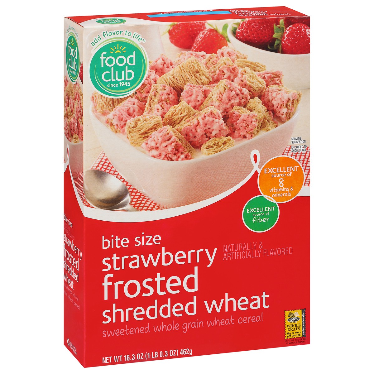 slide 5 of 16, Food Club Bite Size Shredded Wheat Strawberry Frosted Cereal 16.3 oz, 16.3 oz