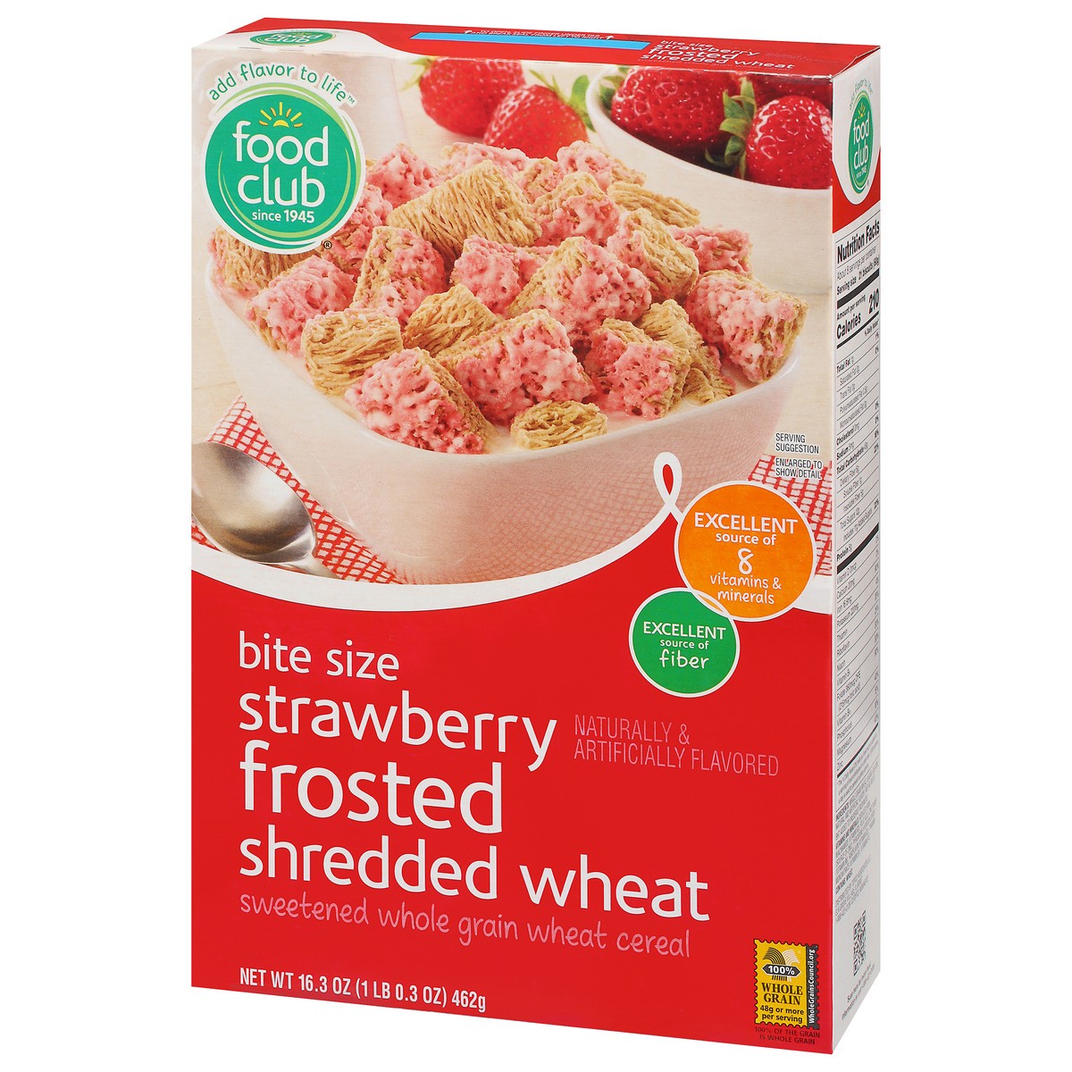 slide 6 of 16, Food Club Bite Size Shredded Wheat Strawberry Frosted Cereal 16.3 oz, 16.3 oz