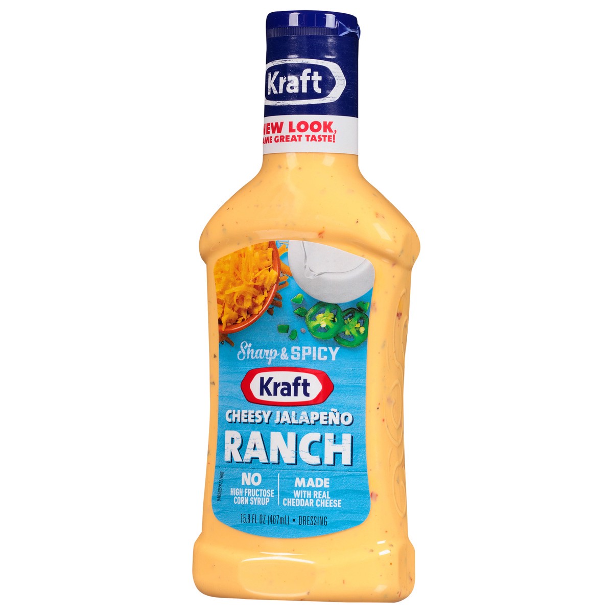 slide 2 of 13, Kraft Velveeta Cheesy Jalapeno Ranch Dressing & Dip 15.8 fl oz Bottle, 15.8 fl oz