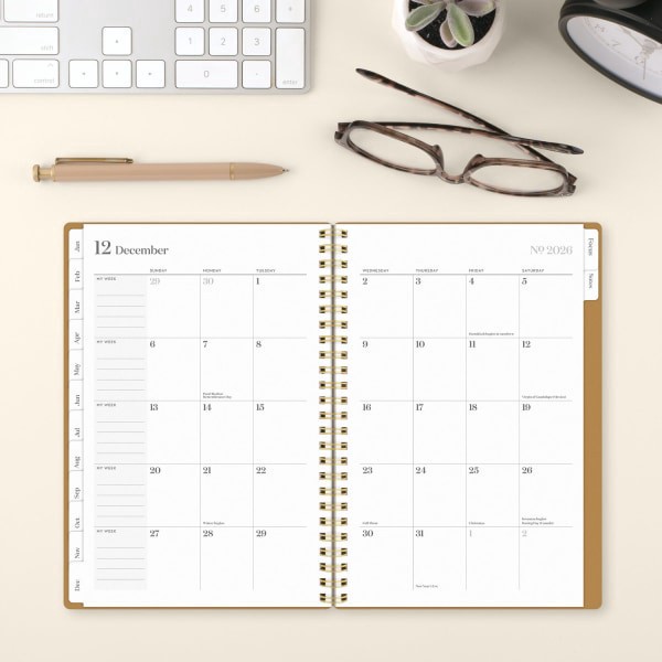 slide 4 of 10, Cambridge® WorkStyle® Focus 2026 Weekly Monthly Planner, Sunbaked Clay, Small, 5 1/2"" x 8 1/2"", 1 ct
