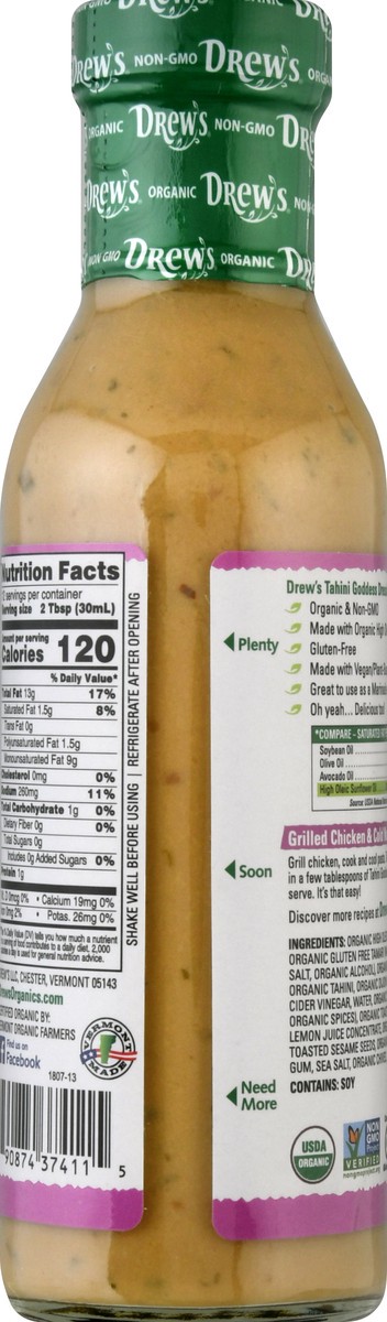 slide 3 of 9, Drew's Organics Tahini Goddess Dressing & Quick Marinade 12 oz, 12 oz