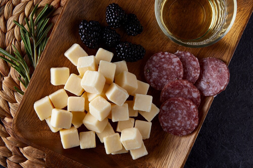 slide 2 of 6, Uppercut Cubed Sharp White Cheddar Cheese, 6 oz