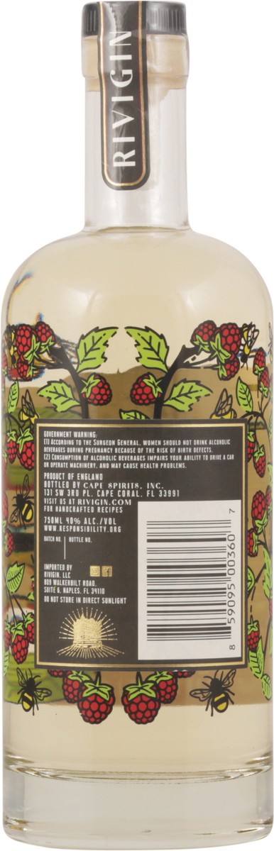 slide 7 of 12, Rivi Raspberry Honey Gin, 750 ml