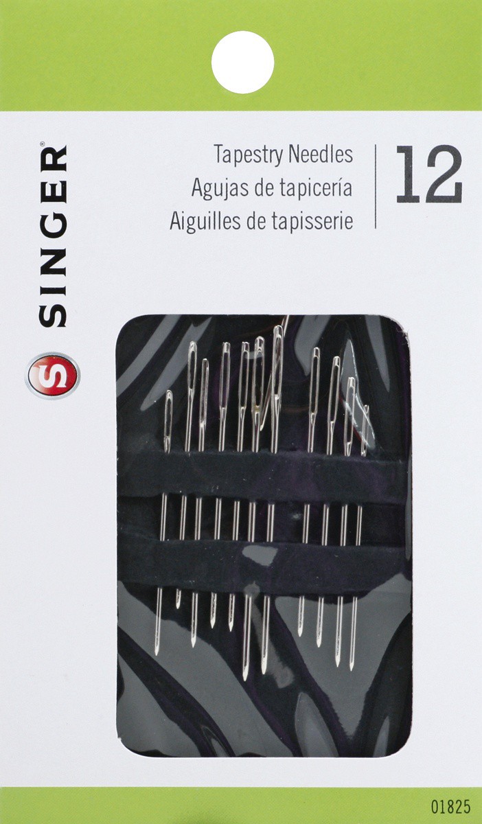 slide 3 of 6, Singer Large Eye Needles, 12 ct