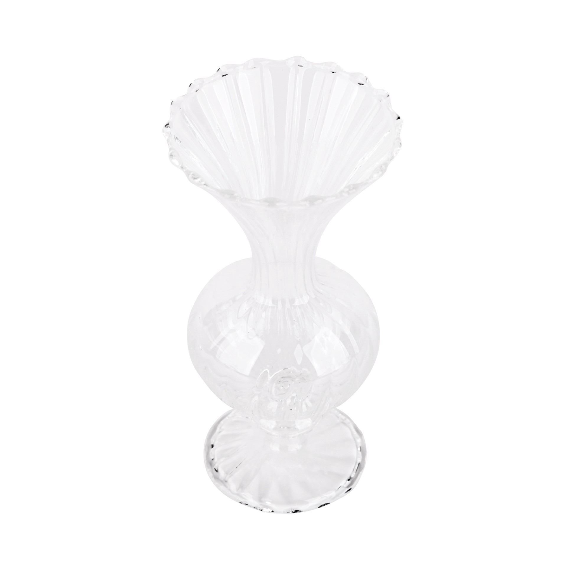 slide 3 of 3, 4" Clear Wide-Mouth Blown Glass Bud Vase By Ashland, 4 in
