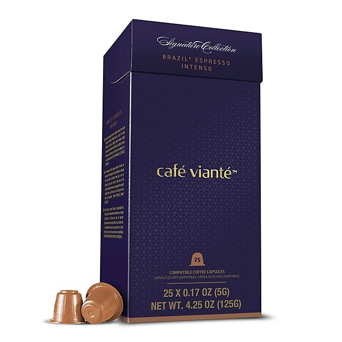 slide 4 of 4, Café Vianté Brazil Intenso Espresso Capsules, 25 ct