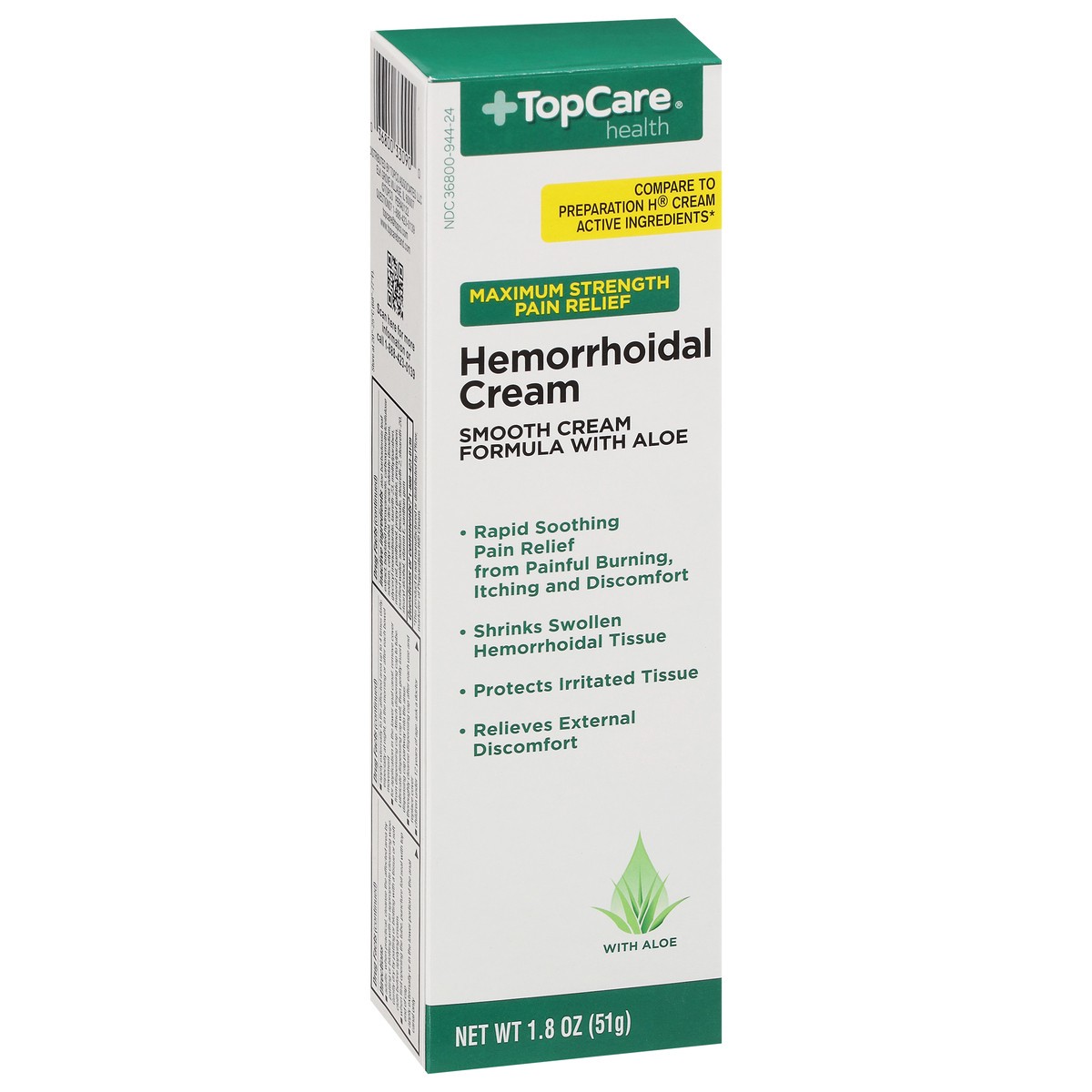 slide 8 of 9, TopCare Health Maximum Strength Pain Relief Hemorrhoidal Cream 1.8 oz, 1.8 oz