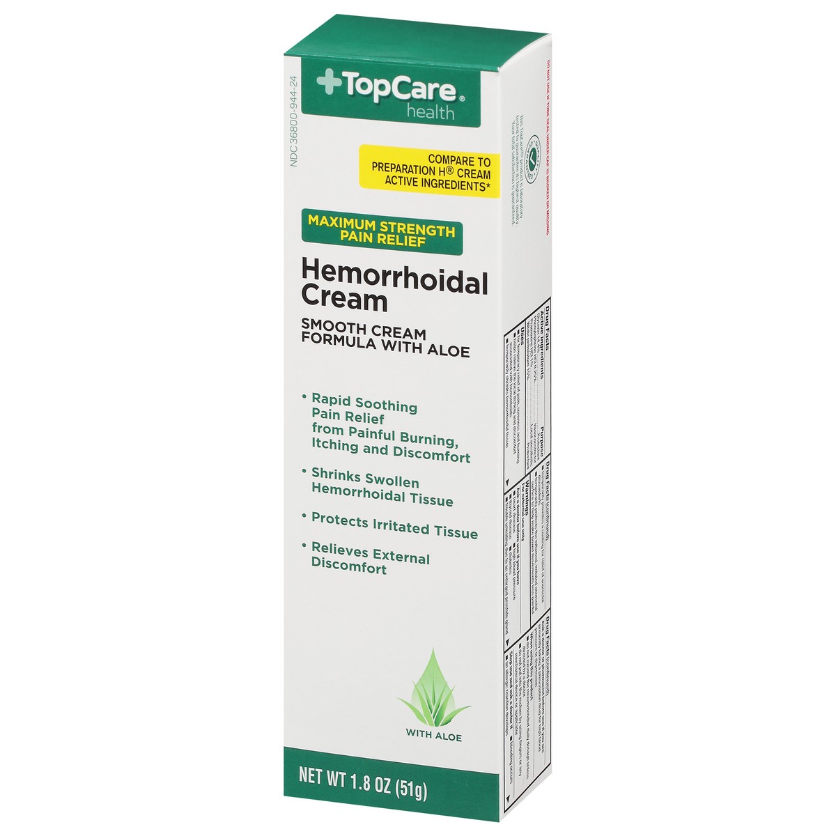 slide 5 of 9, TopCare Health Maximum Strength Pain Relief Hemorrhoidal Cream 1.8 oz, 1.8 oz