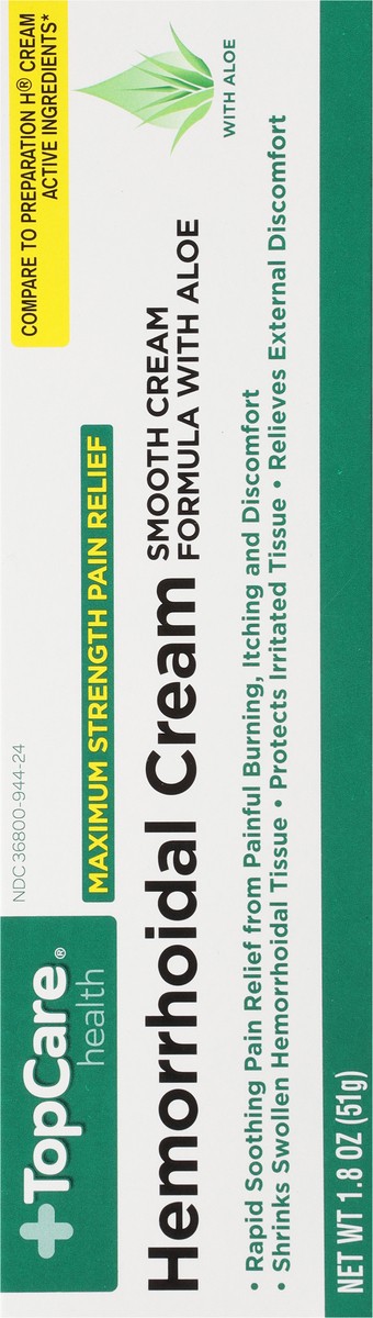 slide 3 of 9, TopCare Health Maximum Strength Pain Relief Hemorrhoidal Cream 1.8 oz, 1.8 oz