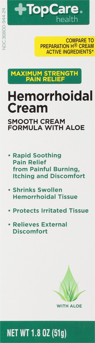 slide 7 of 9, TopCare Health Maximum Strength Pain Relief Hemorrhoidal Cream 1.8 oz, 1.8 oz