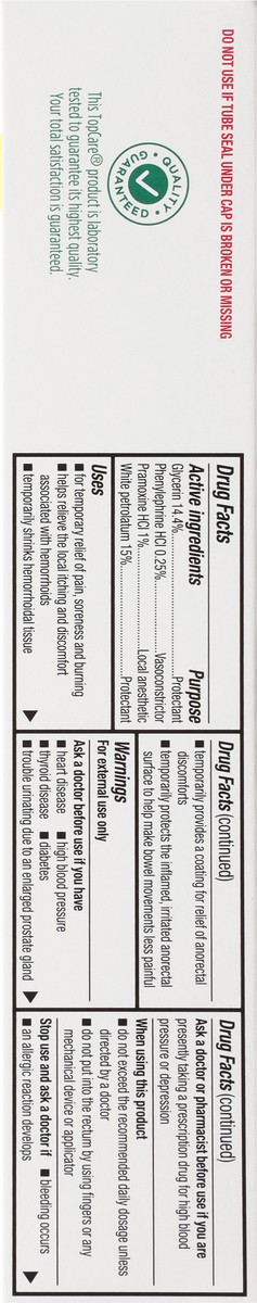 slide 4 of 9, TopCare Health Maximum Strength Pain Relief Hemorrhoidal Cream 1.8 oz, 1.8 oz