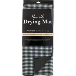 RITZ Reversible Drying Mat - Solid Waffle Charcoal