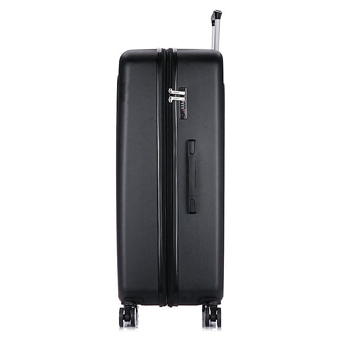 slide 3 of 8, DUKAP Crypto Hardside Spinner Checked Luggage - Black, 32 in