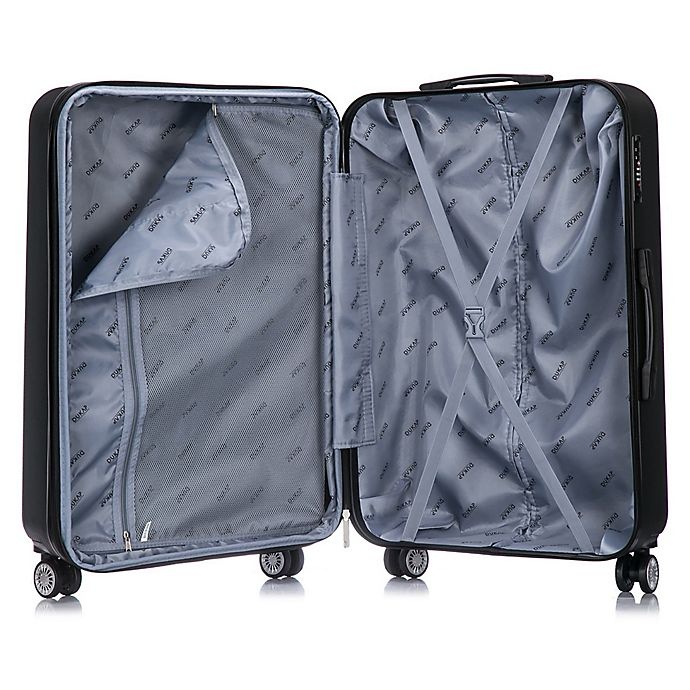 slide 6 of 8, DUKAP Crypto Hardside Spinner Checked Luggage - Black, 32 in