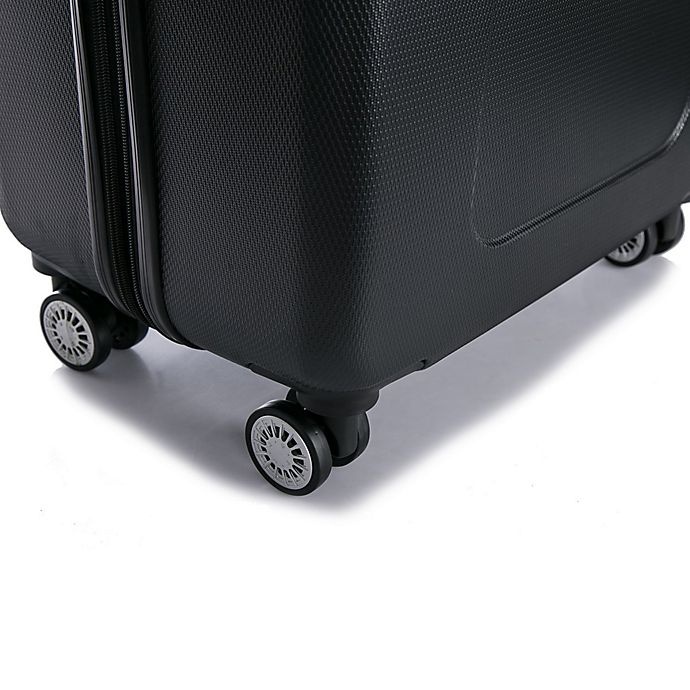 slide 7 of 8, DUKAP Crypto Hardside Spinner Checked Luggage - Black, 32 in