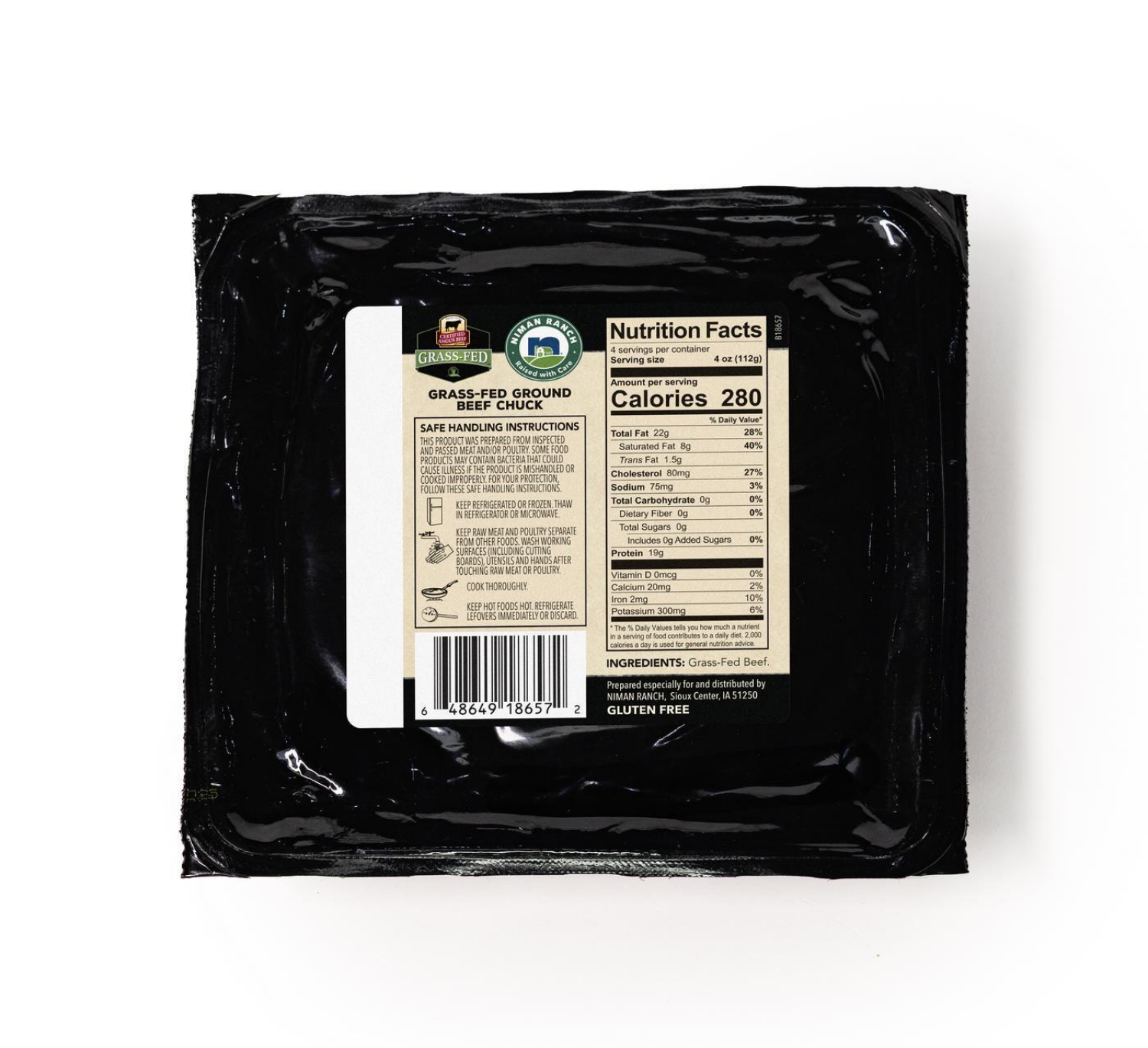 slide 2 of 2, Niman Ranch CAB Grass Fed Ground Chuck 16oz, 16 oz