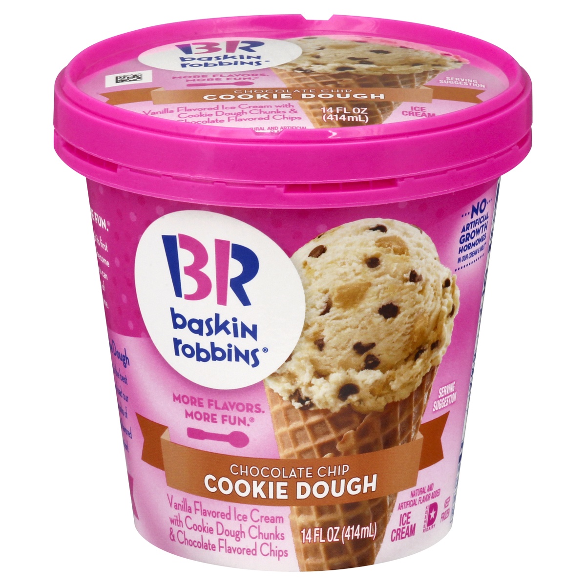 slide 1 of 1, Baskin-Robbins Chocolate Chip Cookie Dough Ice Cream 14.0 oz, 