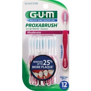 slide 1 of 1, G-U-M Proxabrush Go-Betweens Teeth Cleaners, Moderate, 12ct, 1 ct