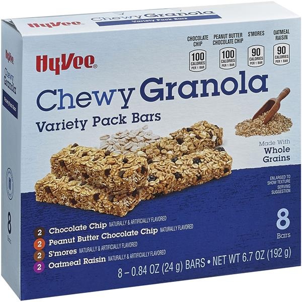 slide 1 of 1, Hy-Vee Chewy Granola Variety Pack Bars, 6.7 oz