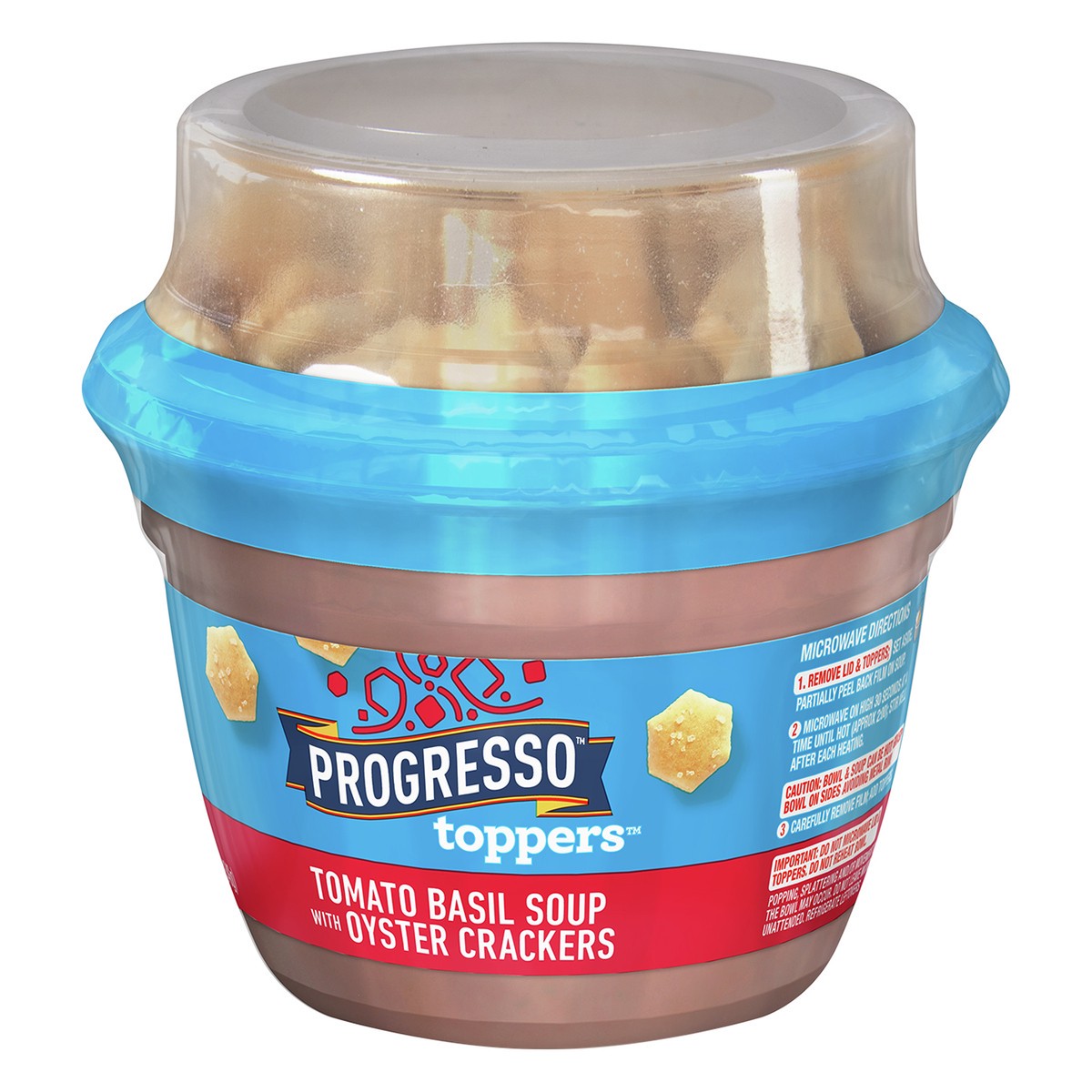 slide 3 of 9, Progresso Tomato Basil Soup with Oyster Crackers, 12.2 oz, 12.2 oz