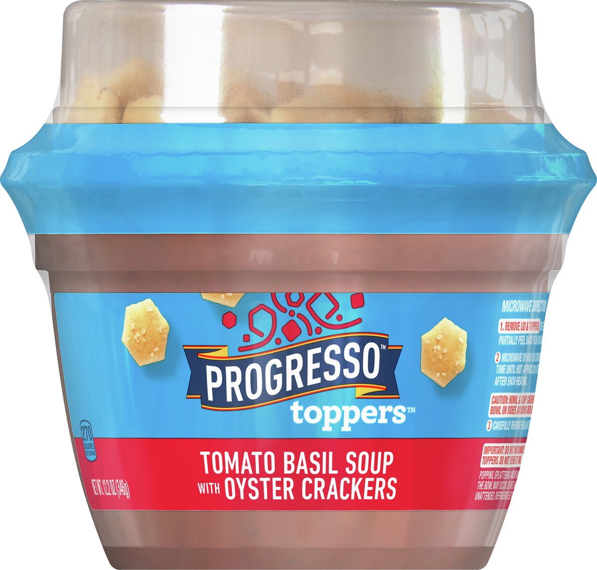 slide 6 of 9, Progresso Tomato Basil Soup with Oyster Crackers, 12.2 oz, 12.2 oz