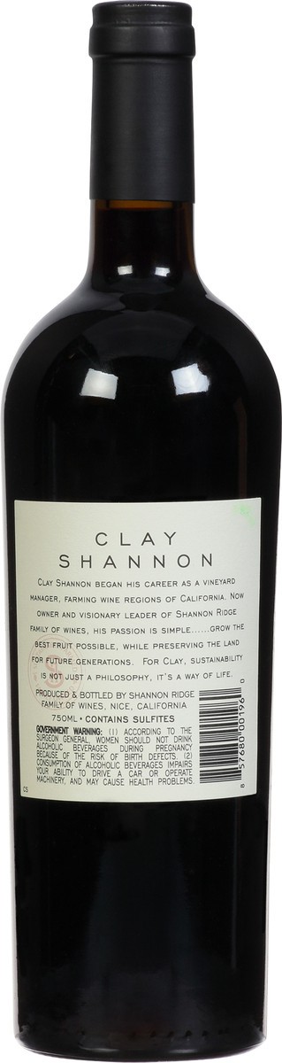 slide 5 of 9, Clay Shannon Cabernet Sauvignon, 750 ml