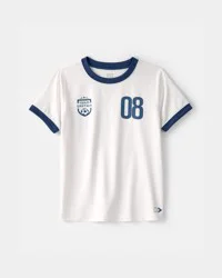 Carter's Boys 'Team Captain' Active Graphic Tee - White, Size 5