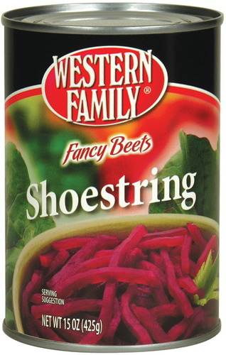 slide 1 of 1, Western Family Fancy Beets Shoestring, 15 oz