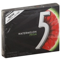 slide 1 of 1, 5 Gum Sugar-Free Prism Electric Watermelon, 15 cts