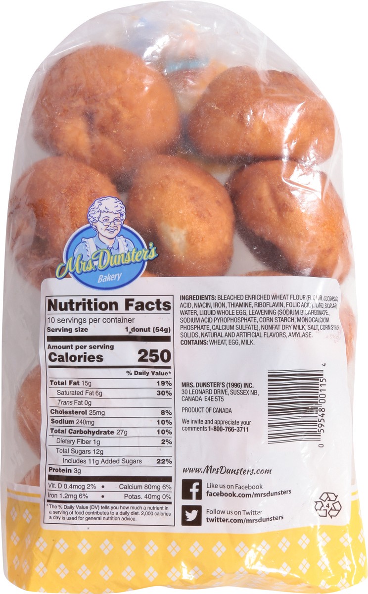 slide 4 of 9, Mrs. Dunster's Mrs.dunsters Plain Donut - 19 OZ, 19 oz