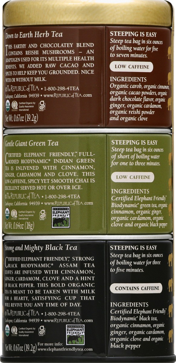 slide 5 of 12, The Republic of Tea Republic Of Tea Organic Chai Stackable Tin - 36 ct, 36 ct