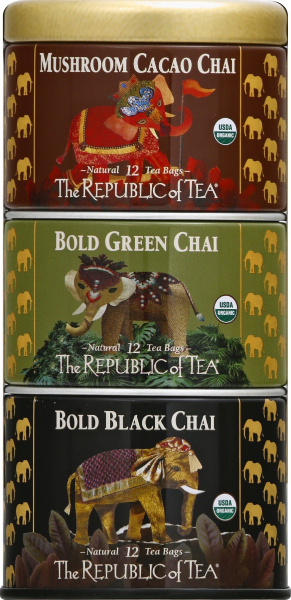 slide 12 of 12, The Republic of Tea Republic Of Tea Organic Chai Stackable Tin - 36 ct, 36 ct