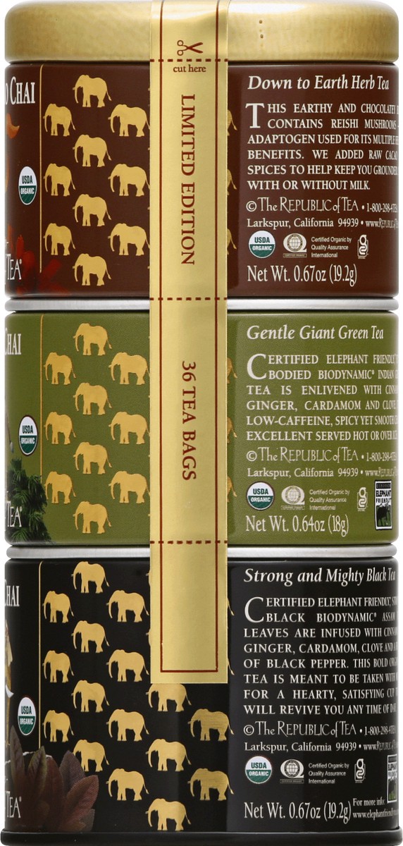 slide 11 of 12, The Republic of Tea Republic Of Tea Organic Chai Stackable Tin - 36 ct, 36 ct