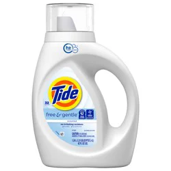 Tide Free & Gentle Liquid Laundry Detergent, 32 Loads, 42 fl oz, Tide Laundry Detergent, Clean Laundry Detergent