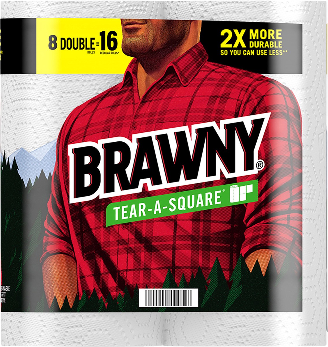 slide 9 of 9, Brawny Tear-A-Square Paper Towels, 8 Double Rolls, 8 ct